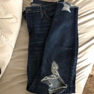 Madewell high waisted distressed jeans
